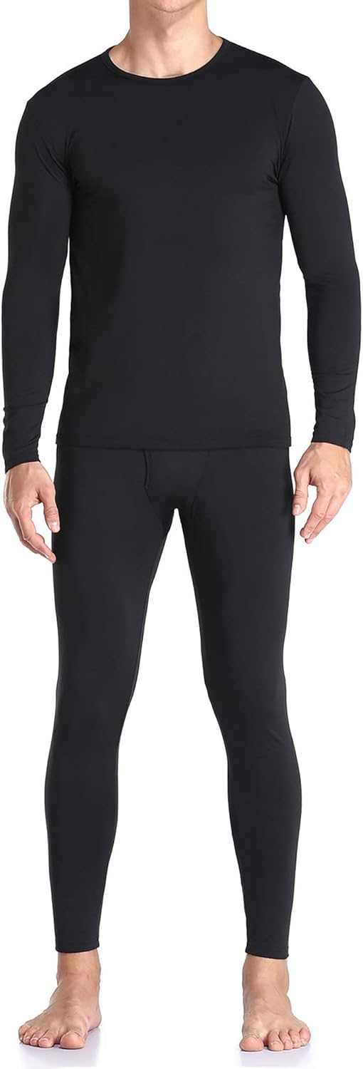 Thermal Underwear for Men Long Johns with Fleece Lined, Base Layer Men Cold Weather Top Bottom