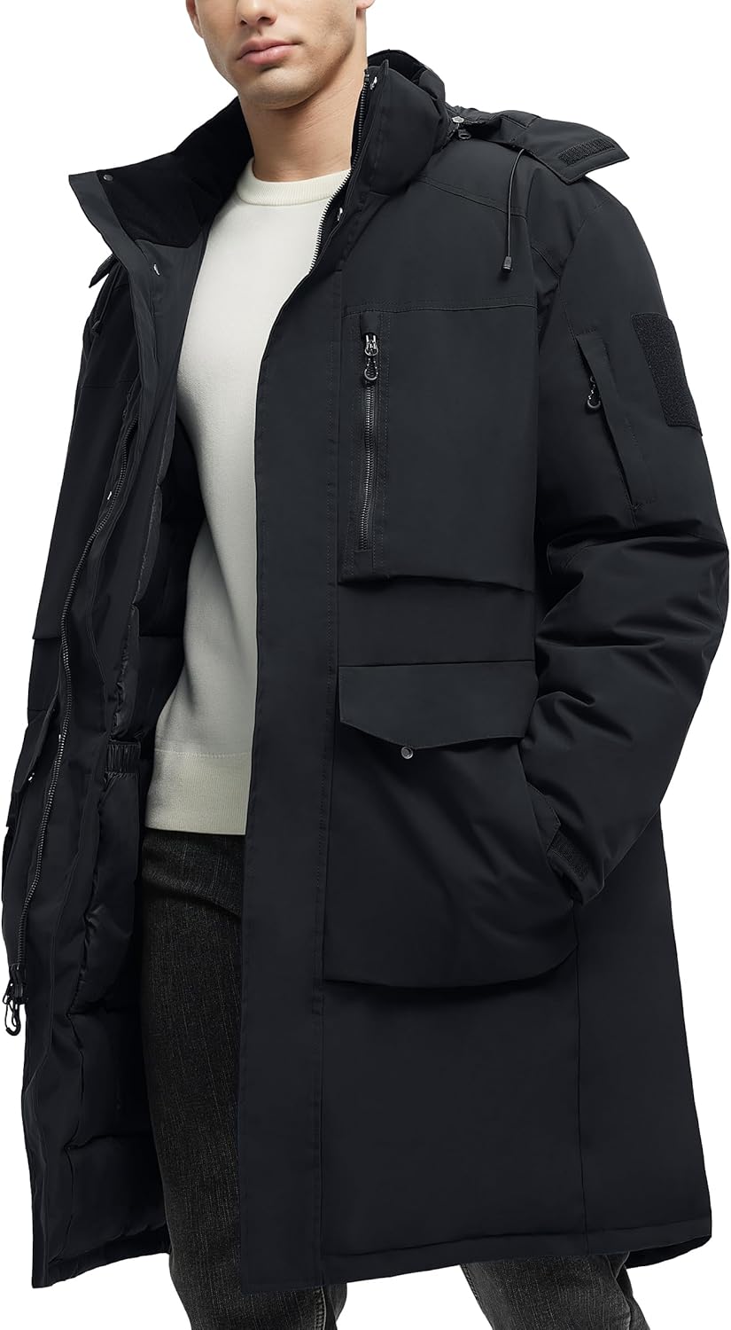 Winter Coats For Men Winter Jackets Water Resistant Warm Thicken Parka Puffer Coat Long Down Jacket