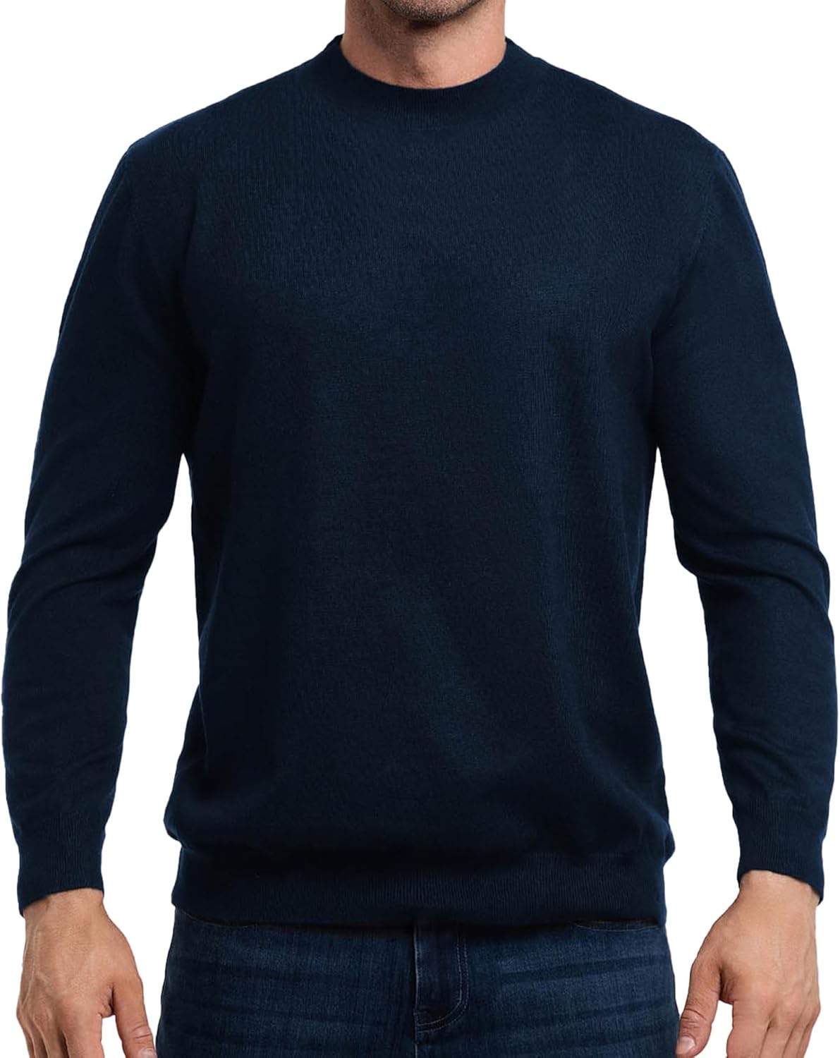 Men's Crewneck Sweater Casual Pullover Sweater Slim Fit Lightweight Long Sleeve Knit Sweater S-4XL