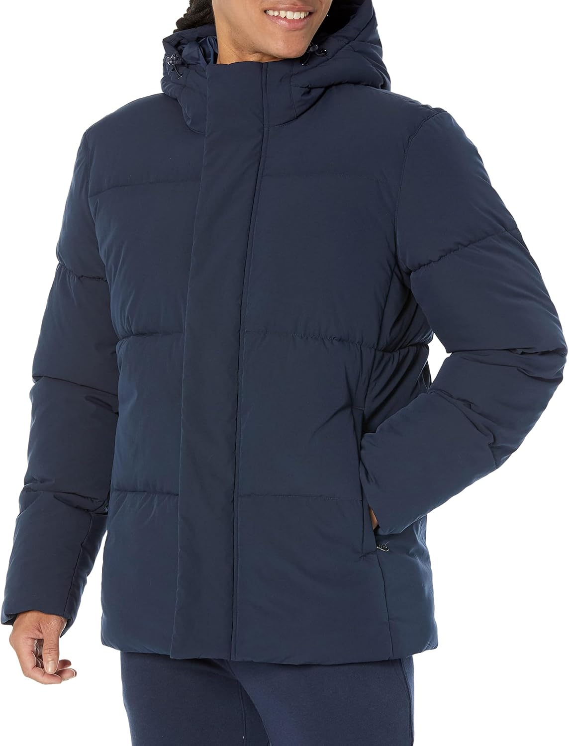 Mens Mid-Length Hooded Puffer Coat (Available in Big & Tall)