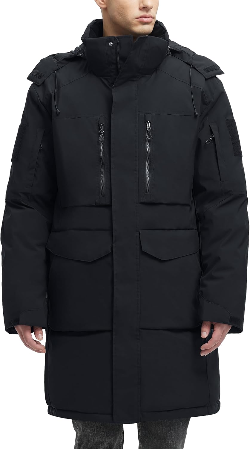 Winter Coats For Men Winter Jackets Water Resistant Warm Thicken Parka Puffer Coat Long Down Jacket