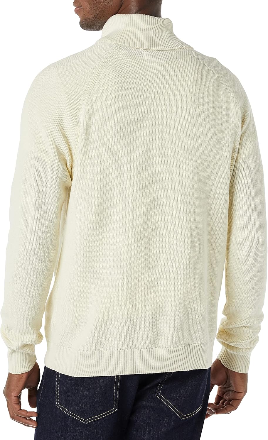 Men's 100% Cotton Rib Knit Turtleneck Sweater